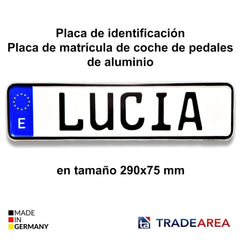 Spanisches Kettcar- und Tretauto-Namensschild – personalisierbar – Foto 4