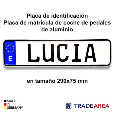 Spanisches Kettcar- und Tretauto-Namensschild – personalisierbar – Foto 4