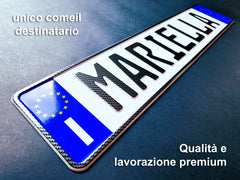 Italienisches Namensschild mit zwei blauen Seitenfeldern – Foto 6