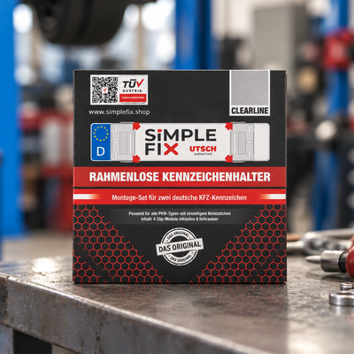 SimpleFix Deutschland Clearline Verpackung in einer Kfz-Werkstatt