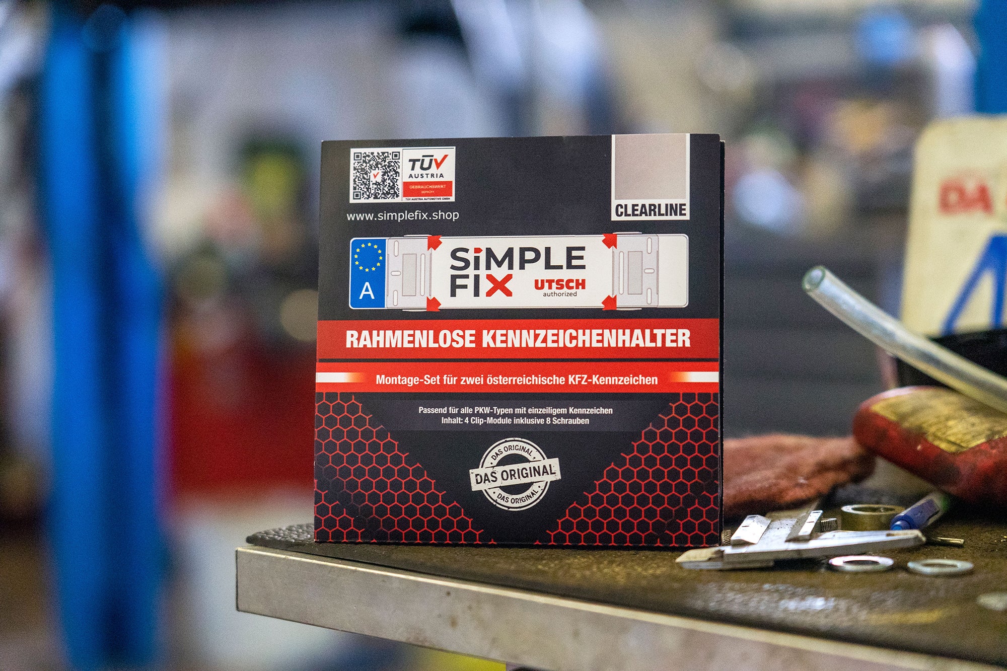 SimpleFix Blackline | schwarz | Rahmenloser Kennzeichenhalter | TÜV ...